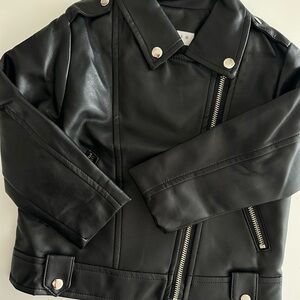 FAUX LEATHER JACKET | BLACK 2y